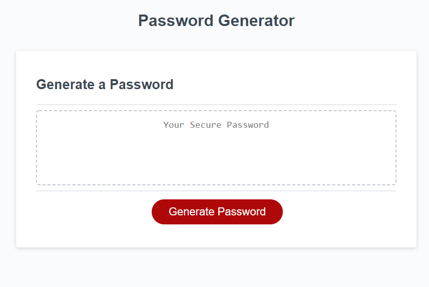 Password Generator